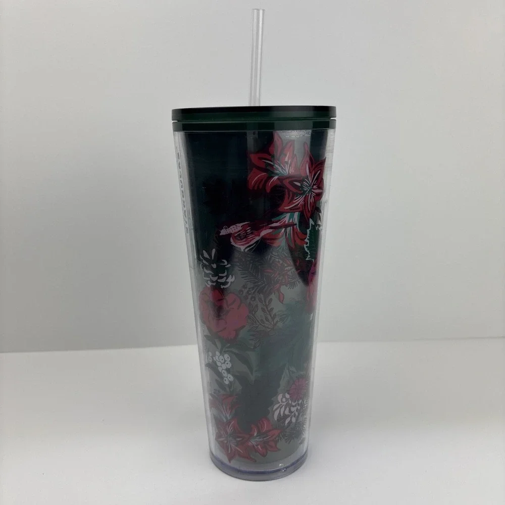 Starbucks Holiday '22‎ Enchanted Forest 24 oz Tumbler With Straw